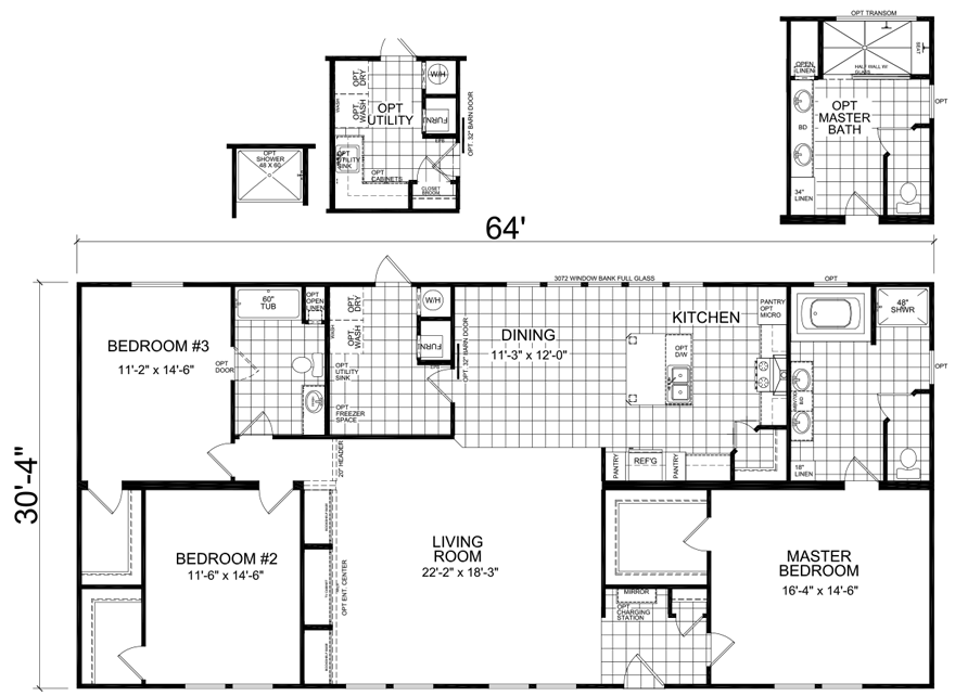 4 Bedroom Single Wide Mobile Homes Floor Plans Resnooze Com